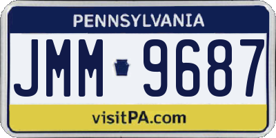 PA license plate JMM9687