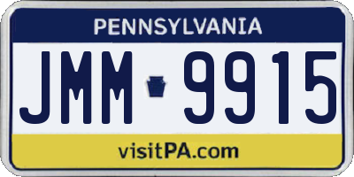 PA license plate JMM9915