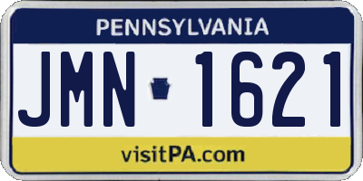 PA license plate JMN1621
