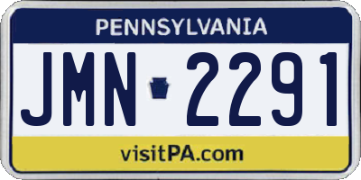 PA license plate JMN2291