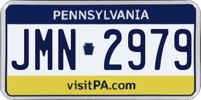 PA license plate JMN2979