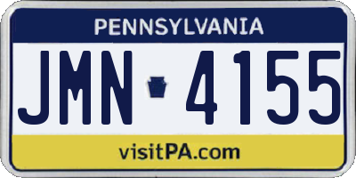 PA license plate JMN4155