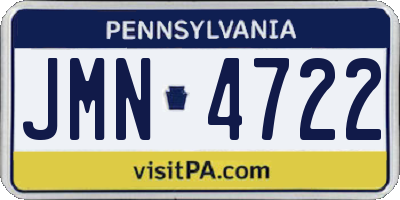 PA license plate JMN4722