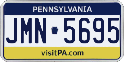 PA license plate JMN5695