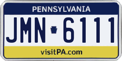 PA license plate JMN6111