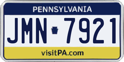 PA license plate JMN7921