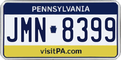 PA license plate JMN8399