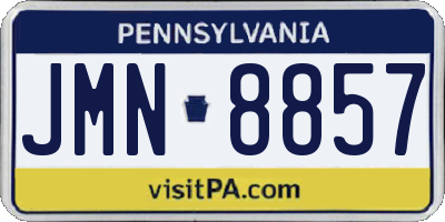 PA license plate JMN8857