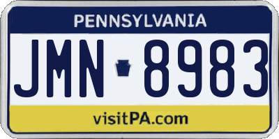 PA license plate JMN8983