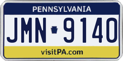PA license plate JMN9140