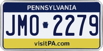 PA license plate JMO2279