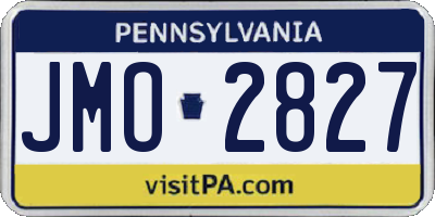 PA license plate JMO2827