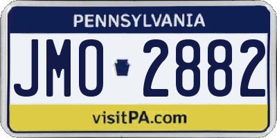 PA license plate JMO2882