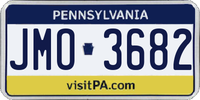 PA license plate JMO3682