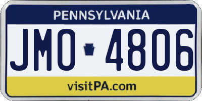 PA license plate JMO4806