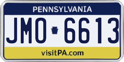 PA license plate JMO6613
