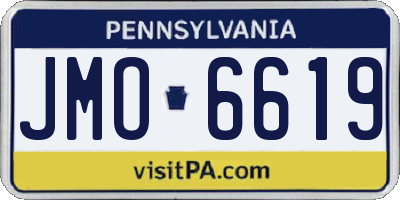 PA license plate JMO6619