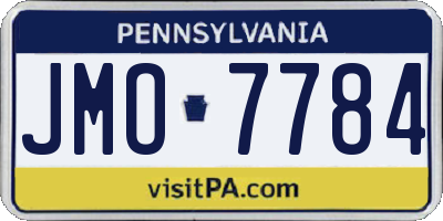 PA license plate JMO7784