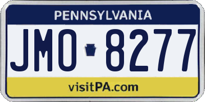 PA license plate JMO8277