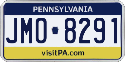 PA license plate JMO8291