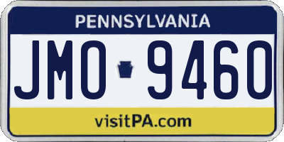 PA license plate JMO9460