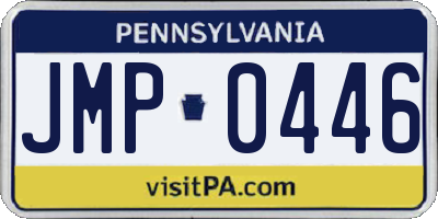 PA license plate JMP0446