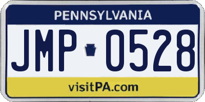 PA license plate JMP0528
