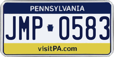 PA license plate JMP0583