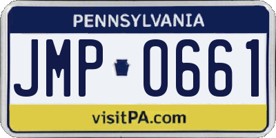 PA license plate JMP0661