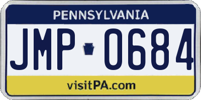 PA license plate JMP0684