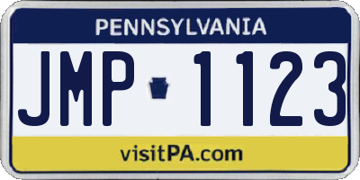 PA license plate JMP1123