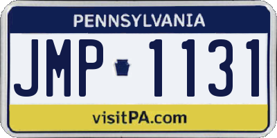 PA license plate JMP1131