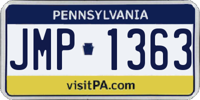 PA license plate JMP1363