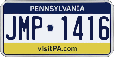 PA license plate JMP1416