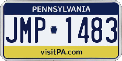 PA license plate JMP1483