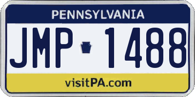 PA license plate JMP1488