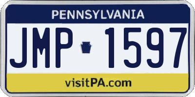 PA license plate JMP1597