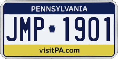 PA license plate JMP1901