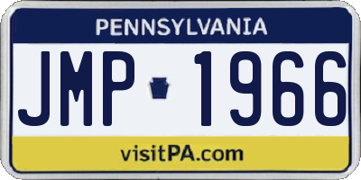 PA license plate JMP1966