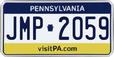 PA license plate JMP2059