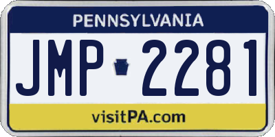 PA license plate JMP2281