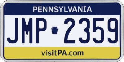 PA license plate JMP2359