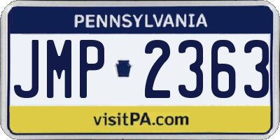 PA license plate JMP2363