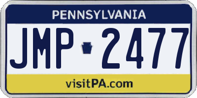 PA license plate JMP2477