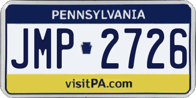 PA license plate JMP2726