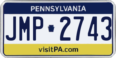PA license plate JMP2743