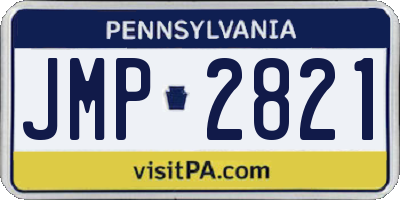 PA license plate JMP2821