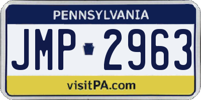 PA license plate JMP2963
