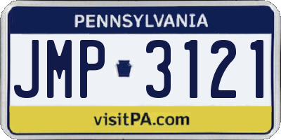 PA license plate JMP3121