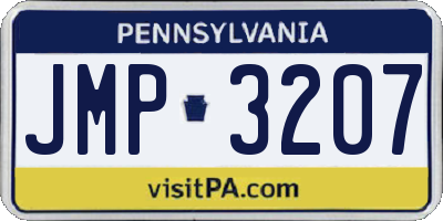 PA license plate JMP3207